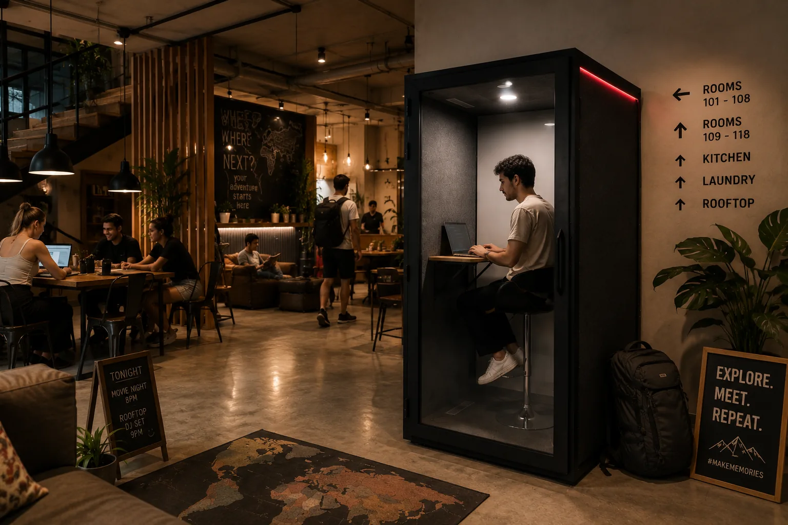 Hotels and hostels